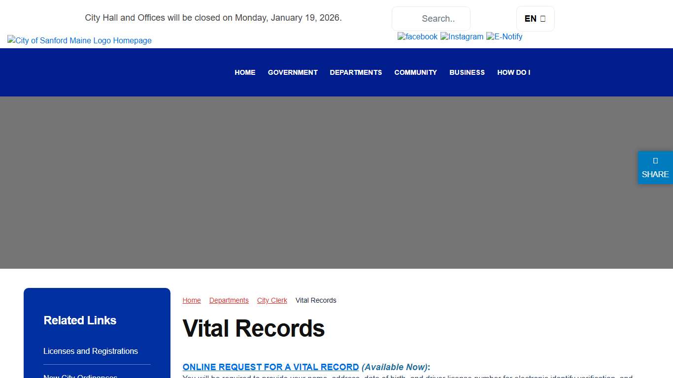 City Of Sanford, Maine